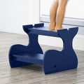 Wood Step Stools for Kids, Child Two Step Stool of Whale Shape, Toddler Step Stools Potty Training Stool, Easy to Move Safety for Kitchen, Bathroom, Bedroom, Toilet