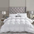 Luxurious All-Season Goose Down Comforter California King (Cal King) Size Duvet Insert, Exquisite Pinch Pleat Design, 1200 Thread Count 100% Egyptian Cotton, 75 oz Fill Weight, White