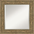 Amanti Art Bronze Bathroom Mirror for Over Sink, 27x27 Luxe Bronze Gold Square Vanity Mirror, Medium Traditional Frame, Hangs Horizonally and Vertically, Bathroom Wall Decor, Beveled Edge