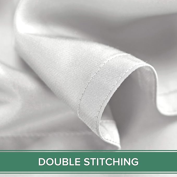 Twin XL Sheets by Pure Bamboo, Genuine 100% Organic Viscose Derived from Bamboo Bed Sheet Set, Luxuriously Soft & Cooling, Double Stitching, Lifetime Quality Promise (Twin XL, White)