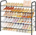 Hoctieon 5 Tier Mesh Style Shoe Rack, Entryway Shoe Shelf, Shoe Storage Organizer, Shoe Rack for Closet, Space Save for Bathroom, Garage, Hallway, Bedroom, Living Room, Black