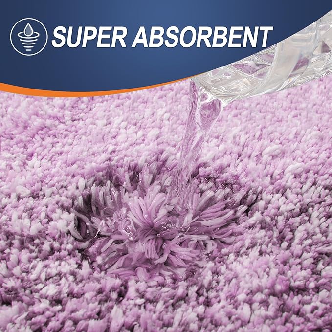 OLANLY Bathroom Runner Rugs 59x24, Extra Soft Absorbent Microfiber Bath Rugs, Rubber Backing, Quick Dry, Washable Bath Mats for Bathroom Floor, Tub and Shower, Home Decor Accessories, Pinkish-Purple