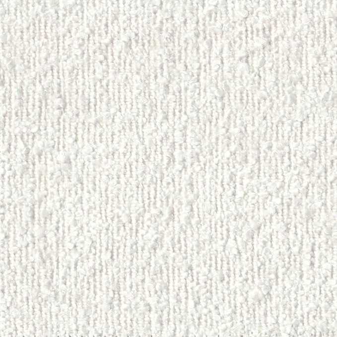 HomePop Quinn Modern Ottoman Home Décor|Ottoman for Living Room & Bedroom - Cream White Boucle