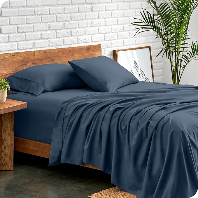 Bare Home Ultra-Soft Full XL Sheet Set - Luxury 1800 - Hydro-Brushed - Deep Pockets - Easy Fit - 4 Piece Set - Bedding Sheets & Pillowcases (Full XL, Bering Sea)