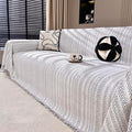 Nobildonna Sofa Cover Washable Soft Thicken Chenille Couch Cover with Tassel,Waterproof Sofa Slipcover for 3-4 Cushion Couch,Sectional Sofa,L-Shaped Furniture Protector Pet-Friendly,Beige 91"x134"