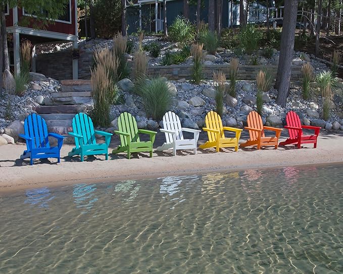 POLYWOOD AD5030AR Classic Folding Adirondack Chair, Height: 35.00" - Width: 29" - Depth: 35.00", Aruba