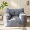 MAXYOYO Bean Bag Chair, Tufted Bean Bag Sofa with Boucle Fabric, Comfy Lazy Chair with Filler, Living Room Sofa for Adults Teens, Accent Couch for Bedroom Dorm, Grey