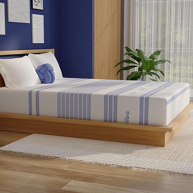 Vibe Gel Memory Foam Mattress, 12-Inch CertiPUR-US Certified Bed-in-a-Box, Full, White