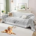 Non Slip Sofa Covers Couch Covers for 2 Cushion Couch Sofa Pet Friendly Washable Couch Covers for Sofa, Soft Thick Sectional Couch Covers L Shape Furniture Protector for Kids, Dogs 71" X102"