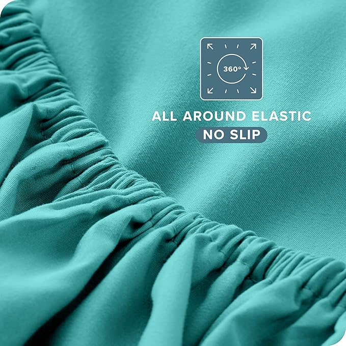 Bare Home King Sheet Set - Luxury 1800 Ultra-Soft Microfiber King Bed Sheets - Double Brushed - Deep Pockets - Easy Fit - 4 Piece Set - Bedding Sheets & Pillowcases (King, Turquoise)