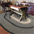 Homespice Manchester Black Oval Braided Rug, Jute, 6x9' - Perfect Country Primitive Decor for Bedroom, Living Room, Everywhere