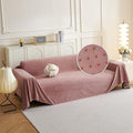 MYSKY HOME Pink Sofa Cover, Couch Covers for Pet Couch Cover, Oversized Couch Covers for 3 Cushion Couch Thick Durable Sofa Covers for Furniture Couch Cover, 71" x 134"