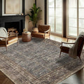 Washable Area Rug 8'x10' Retro Boho Design Non-Shedding Non-Slip Easy Care Ideal for High Traffic Areas in Living Room Bedroom Office Coffee Table Kitchen Large Carpet