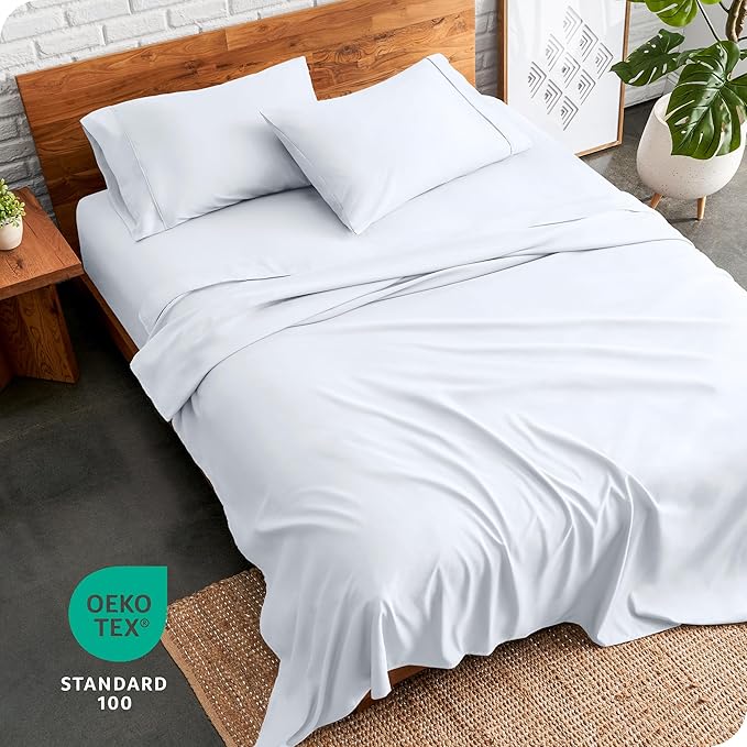 Bare Home RV Bunk Sheet Set - 1800 Ultra-Soft Microfiber - Double Brushed - Deep Pockets - Easy Fit - 3 Piece Set - Bed Sheets (RV Bunk (30x75), White)