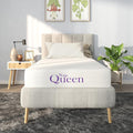 NapQueen 10 Inch Twin-XL Size Mattress, Bamboo Charcoal Memory Foam Mattress, Bed in a Box, White