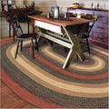 Homespice Highland Multi Color Oval Area Rugs, 5x8' - Handmade with Jute, Warm Country and Lodge Decor, Perfect for Living Rooms and Bedrooms - Durable, Easy to Clean and Pet Friendly
