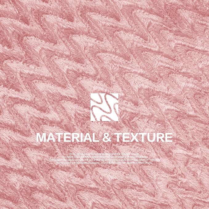 4ft Bean Bag Chairs for Adults Large Beanbag Chair with Chevron Plush Fur Cover Big Bean Bag Chair for Living Room Bedroom Dorm (Pink)