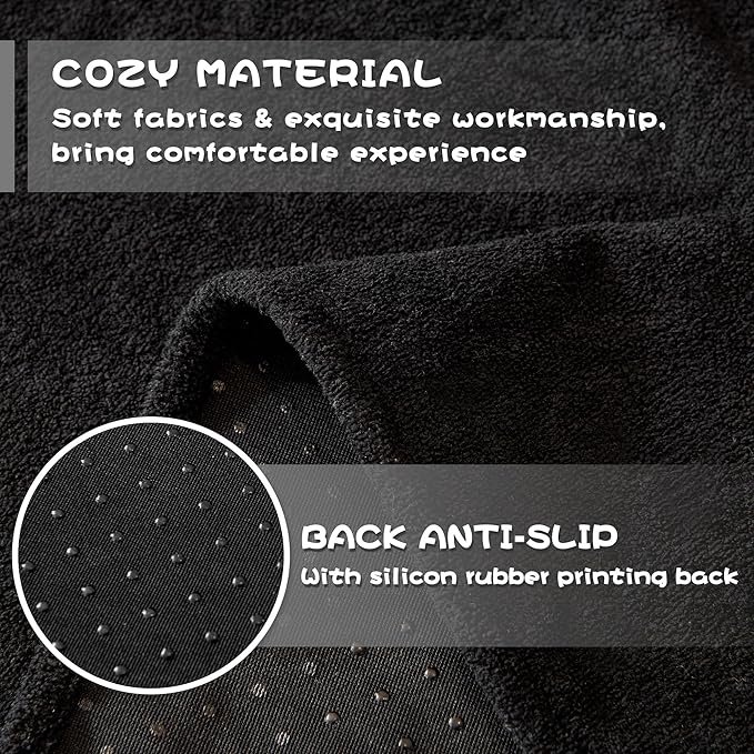 MYSKY HOME Black Couch Covers for Sectional Sofa Love Seat Couch Cover, Couch Covers for Dogs Washable Couch Cover Blanket, Non Slip Sofa Slipcovers, Super Soft Sofa Towel for Kids, Pets, 71" x 118"