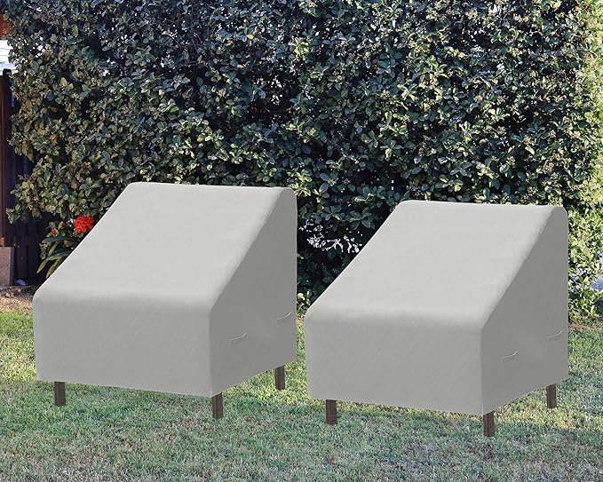Simple Houseware Patio Chair Covers Waterproof 2 Pack, 39 x 32 x 29 Inches