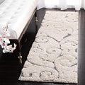 SAFAVIEH Florida Shag Collection Runner Rug - 2'3" x 11', Beige & Blue Grey, Scroll Design, Non-Shedding & Easy Care, 1.2-inch Thick Ideal for High Traffic Areas in Living Room, Bedroom (SG455-1155)