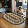 Kilimanjaro Black and Tan Jute Braided Oval Rug, 20x30 - Warm Primitive Decor, Perfect for Laundry Rooms, Kitchens and Entryways - Reversible and Easy to Clean