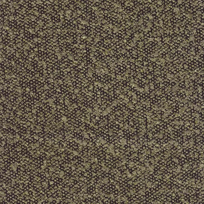 HomePop Upholstered Clover Shaped Ottoman (No Lid, Seat Only) Home Décor | Foot Rest Pouf – Dark Brown Boucle