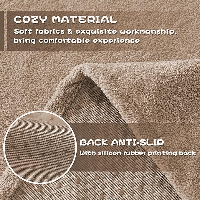 MYSKY HOME Couch Cover Sofa Covers for 3 Cushion Couch, Ultra - Soft Dog Couch Covers Protector for Sectional Sofa, Non Slip Sofa Slipcover Furniture Protector for Pet, 91" x 118", Khaki