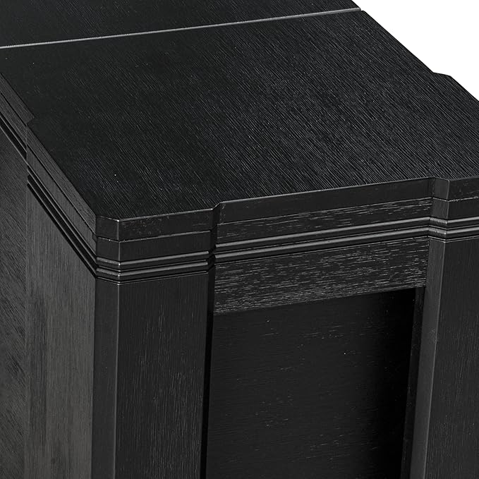 X02X2-2C6-30 4-pc Dining Room Table Set a Rectangular Kitchen Table and a wooden Bench and 2 Wire Brushed Black Polyester Stackable Chair, 39x120 Inch, Wire Brushed Black