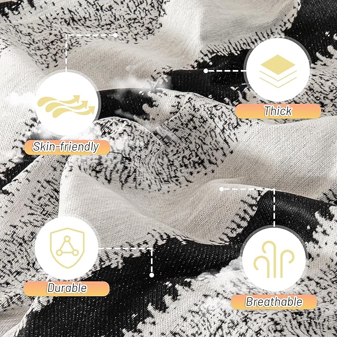 MYSKY HOME Boho Sofa Covers, Couch Covers for 2 Cushion Couch Sofa, Chenille L Shape Sectional Couch Cover- Pet-Friendly, Machine Washable, Sofa Protector for Kid, 71"x118", Black Star Cluster