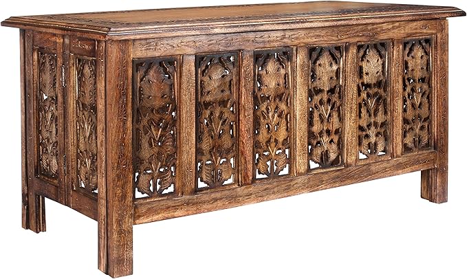 Rectangular Wooden Coffee Table, Modern Wooden Coffee Table, Center Tables, Entryway Table, Living Room Table for Magazines, Books, and Plants - 36x18 Inch Burnt
