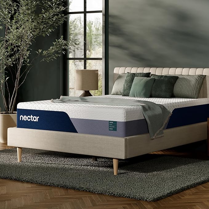 Nectar Premier 13” Queen Mattress - Medium Firm - Contouring Memory Foam - Cooling Upgrade - 2” Pressure Relief Layer - Mattress in a Box - 365-Night Trial & Forever Warranty