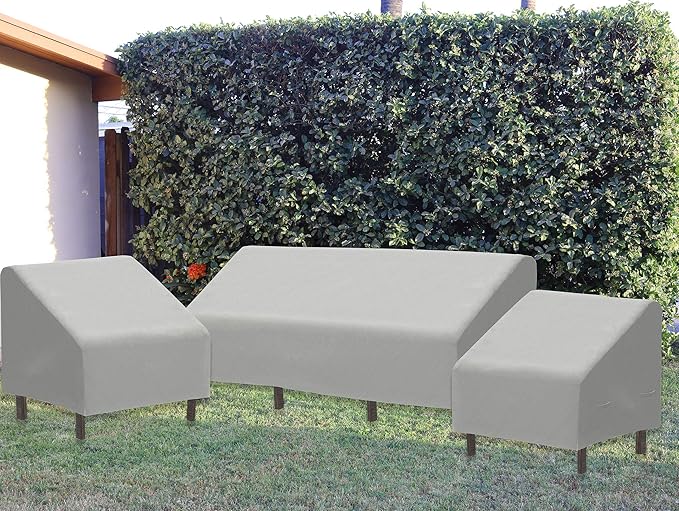Simple Houseware 3-Seater Patio Sofa Cover Waterproof, 79 x 38 x 29 Inches