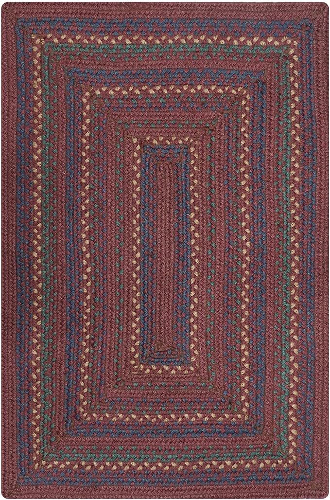 Jamestown Burgundy Braided Runner Rug, Jute, 22x72 Rectangle - Rustic Cabin Decor for Kitchen, Bathroom, Everywhere