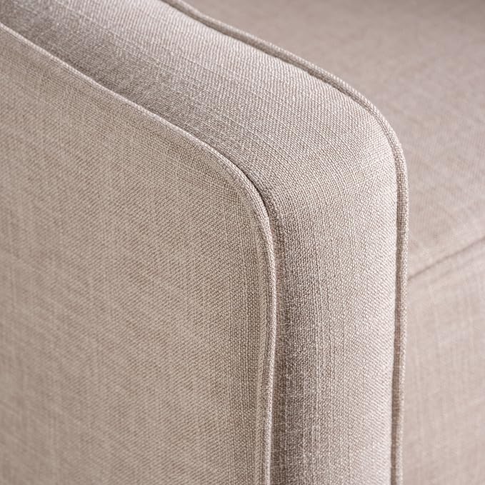 GDFStudio Marston Mid Century Modern Fabric Recliner (Set of 2) (Cream)