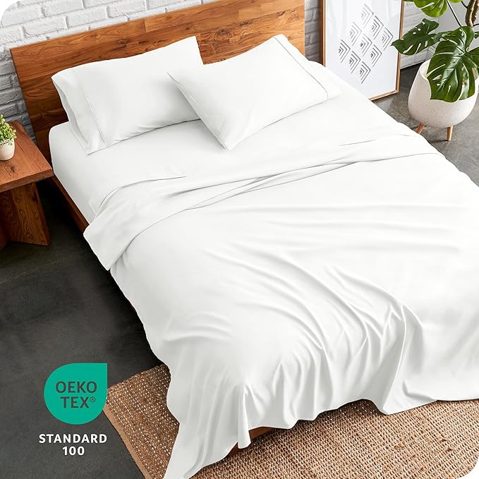 Bare Home Full Sheet Set - Luxury 1800 Ultra-Soft Microfiber Full Bed Sheets - Double Brushed - Deep Pockets - Easy Fit - 4 Piece Set - Bedding Sheets & Pillowcases (Full, Cream)