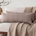 Foindtower Set of 2 Decorative Vintage Long Lumbar Throw Pillow Covers Neutral Modern Farmhouse Cushion Covers Floral Home Decor for Sofa Couch Chair Bedroom Living Room Outdoor,14×36 Inch,Wine Red