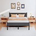 Metal Bed Frame,14Inch King Size Bed Frame with Storage Space,Heavy Duty Sturdy Mattress Foundation,Easy Assembly,No Box Spring Needed,Black,King Grey