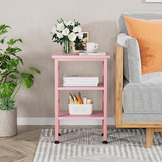 VECELO Modern Nightstands X-Design Side End Table Night Stand with Storage Shelf for Bedroom,Living Room,
