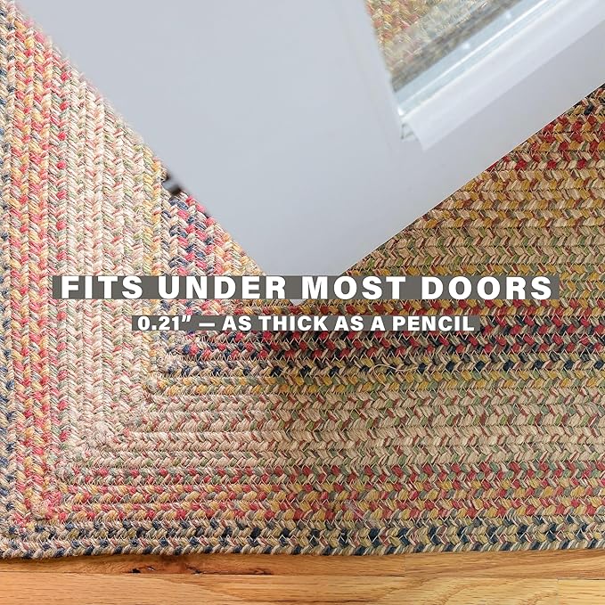 Kingston Country Kitchen Rugs 20x30– A Jute Braided Multi Color Rug to Use in Kitchen, Entryway, and Bathroom