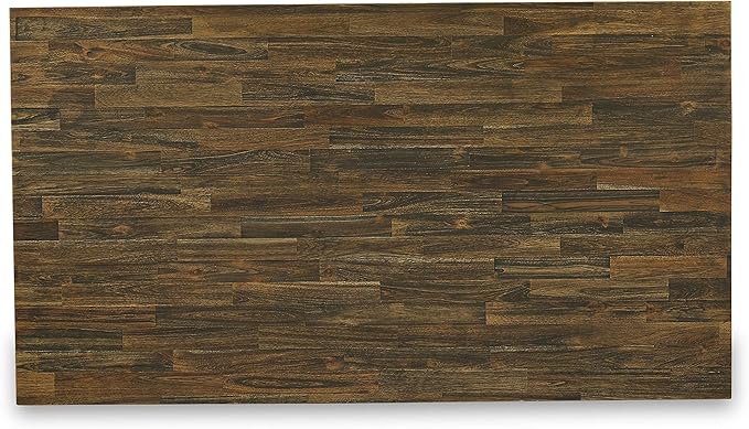 East West Furniture V777AB747-9 9 Piece Dining Room Table Set Includes a Rectangle Kitchen Table with V-Legs and 8 Light Sable Linen Fabric Parsons Dining Chairs, 40x72 Inch, Multi-Color