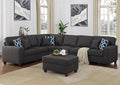 Devion Furniture Philly Sectional Modular Sofa with Ottoman for Living Room, Apartment, Bedroom, Office, Dorm