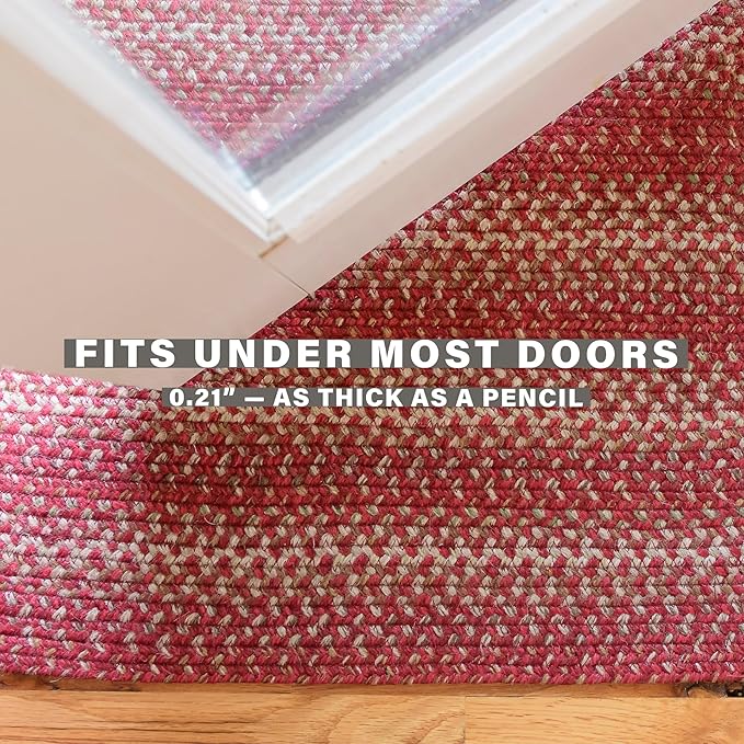 Homespice Apple Pie Jute Red Braided Rugs 5x8' Oval for Living Room, Bedroom Rug and Dining Room. Pet Friendly. Decor Styles- Farmhouse Rug, Rustic, Vintage, Cottage, Primitive, Country, Boho Rug