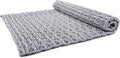 Leewadee - Foldable Floor Mattress - Japanese Roll Up Futon -Trifold Tatami Mat- Guest Floor Bed - Camping Mattress - Thai Massage Mat, Kapok Filled, 75 x 57 inches, Blue White