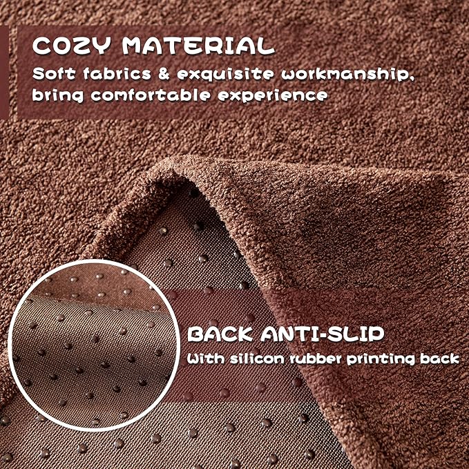 MYSKY HOME Sofa Covers, Washable Couch Cover for Dogs Sofa Cover Furniture Protector Sofa Slipcovers for Dogs Furniture Protector Cover, Thick Durable Non Slip, 91" x 118", Chocolate