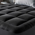 Ultra Soft Twin Size Mattress Topper - Viscose Made from Bamboo Pillow Top Mattress Pad for Back Pain Relief - Naturally Cooling for Hot Sleepers, Black