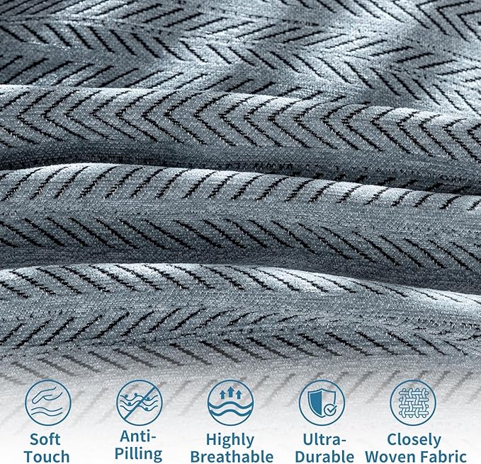 Nobildonna Sofa Cover Washable Soft Thicken Chenille Couch Cover with Tassel,Waterproof Sofa Slipcover for 3-4 Cushion Couch,Sectional Sofa,L-Shaped Furniture Protector Pet-Friendly,Dusty Blue71 x134