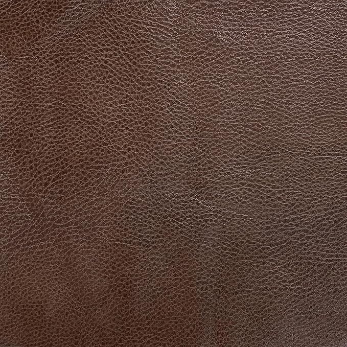 HomePop Modern Fabric Storage Ottoman with Wood Top - Faux Brown Leather