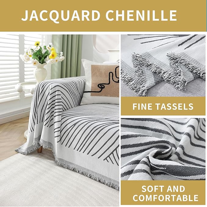 Non Slip Sofa Covers Couch Covers for 3 Cushion Couch Sofa Pet Friendly Washable Couch Covers for Sofa, Soft Thick Sectional Couch Covers L Shape Furniture Protector for Kids, Dogs 71" X134"