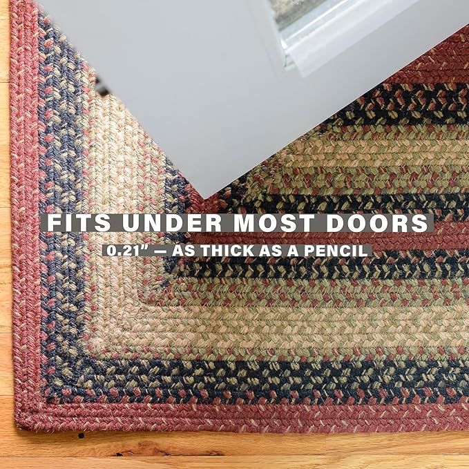 Highland Multi Color Jute Braided Rug Runner, 22x72 Rectangle - Warm Country and Lodge Decor, Perfect for Kitchens and Entryways - Reversible and Easy to Clean
