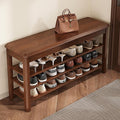 Shoe Rack for Front Door Entrance, Solid Wood Shoe Bench for Closet, Holds Up to 550lbs, Shoe Rack Bench for Entryway, Mudroom, Hallway